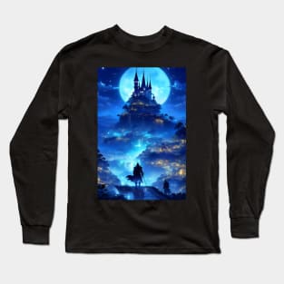 Fantasy Blue landscape Long Sleeve T-Shirt